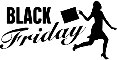 Black friday vinyl tapijt vrouw winkelen - TenStickers