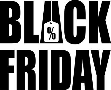 Black friday vinyl tapijt met eenvoudige witte achtergrond - TenStickers