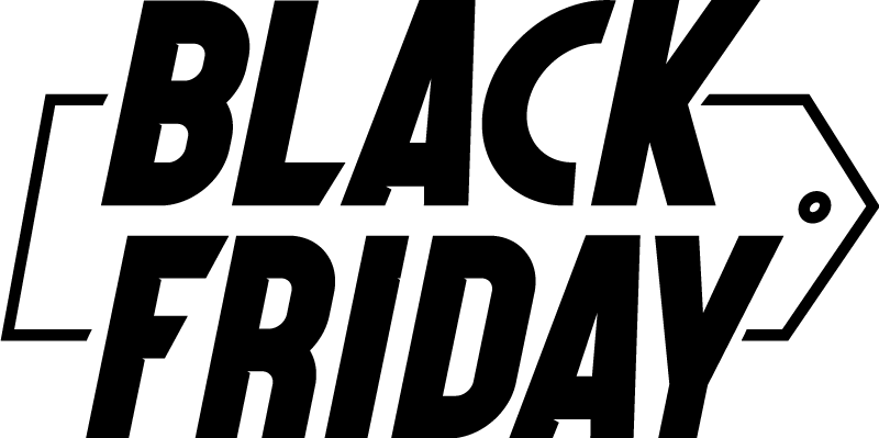 Black friday vinyl tapijt modern cursief lettertype - TenStickers