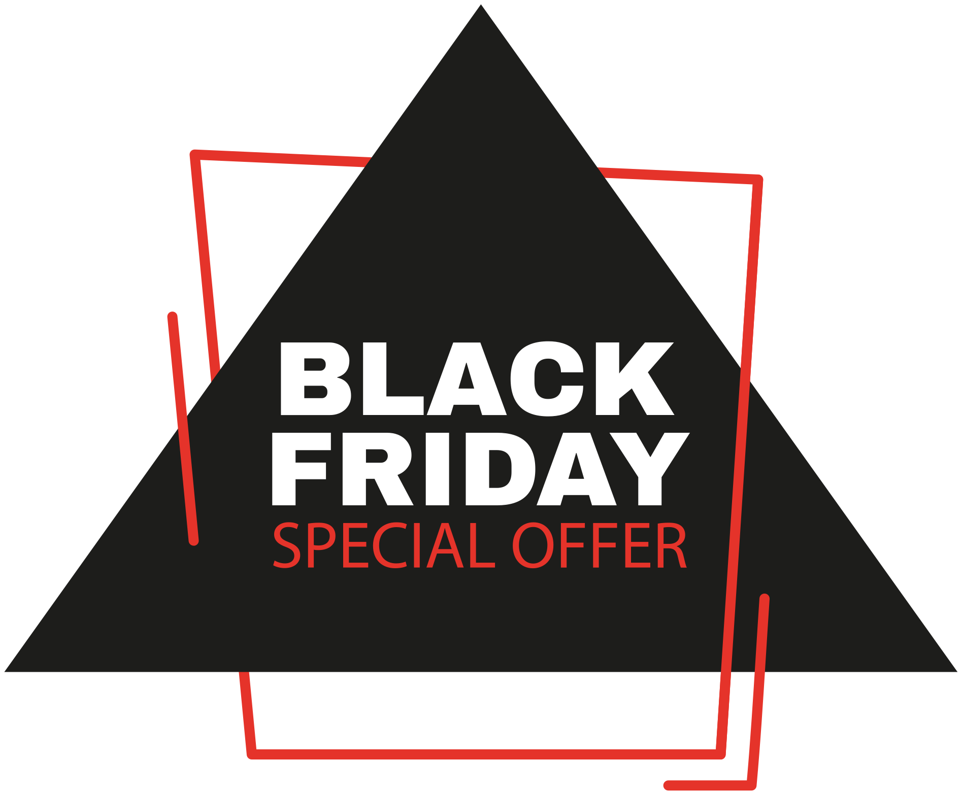 Black friday vinyl tapijt met bordje - TenStickers