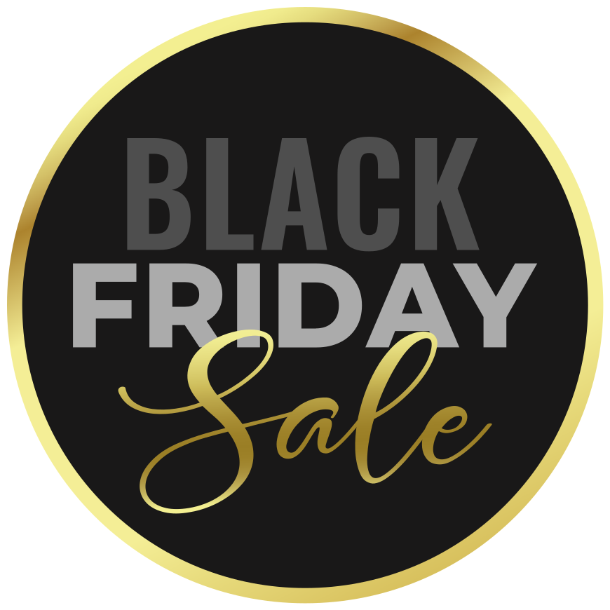 Black friday vinyl tapijt gouden achtergrond - TenStickers