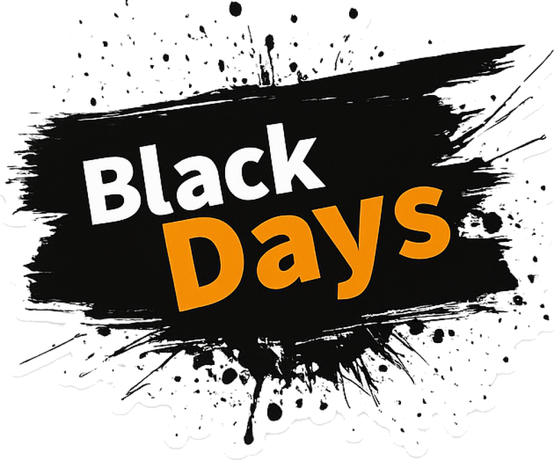 Black friday vinyl tapijt zwart-wit "zwarte dagen" - TenStickers