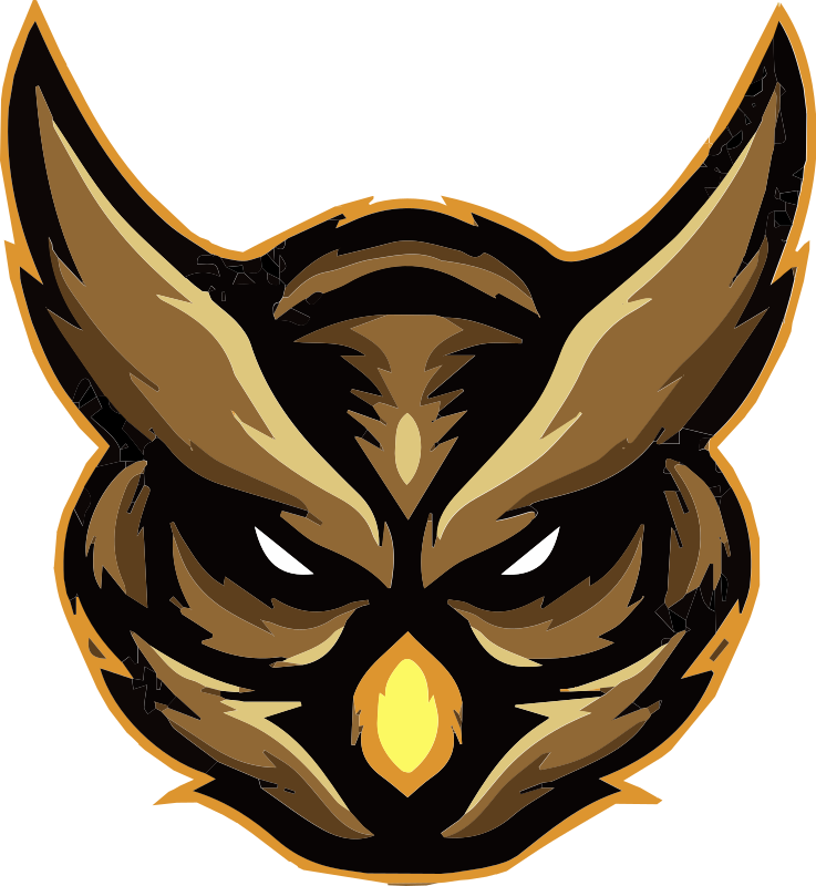 Dieren vinyl tapijt fierce uil embleem - TenStickers