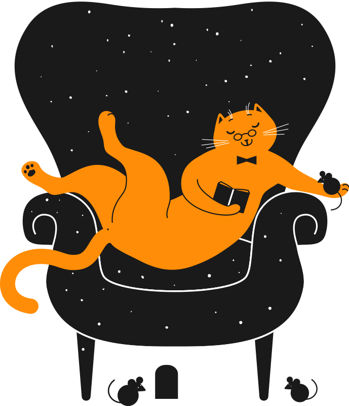 Dieren vinyl tapijt kat en muis - TenStickers