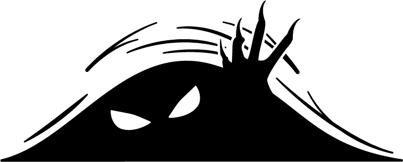 Vinyl tapijt halloween monster dat opduikt - TenStickers