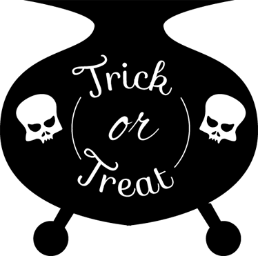 Vinyl tapijt halloween traktatieketel - TenStickers