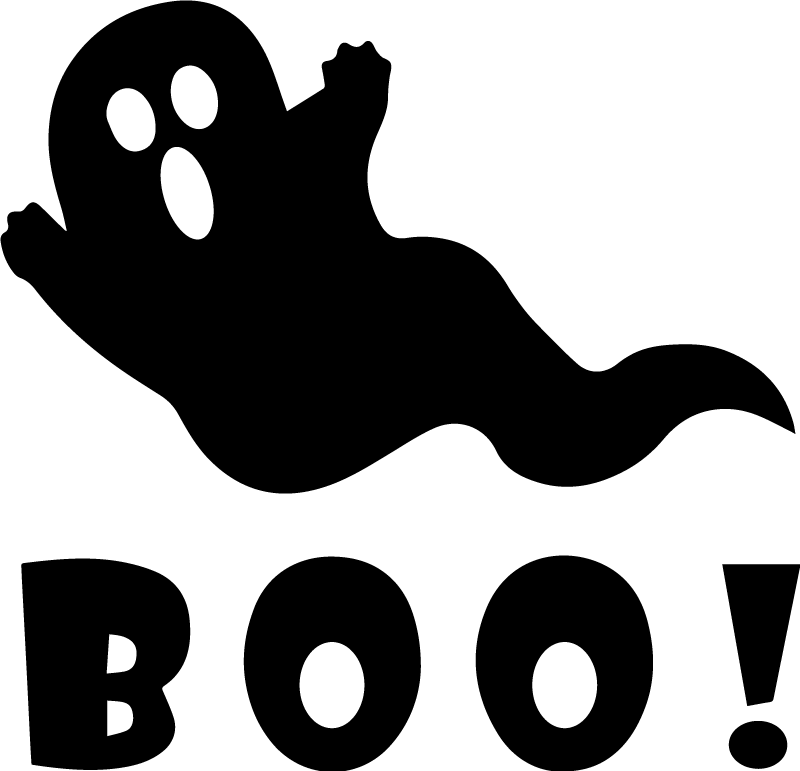 Vinyl tapijt halloween spookachtige boo display - TenStickers