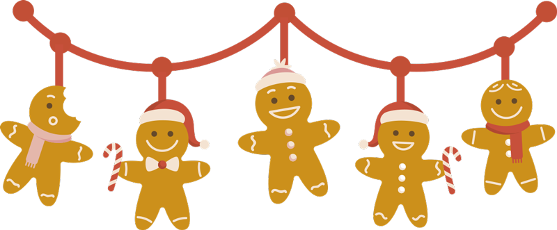 Vinyl tapijt kerstmis koekjesrand kerst - TenStickers