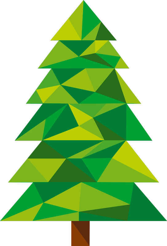 Vinyl tapijt kerstmis pino poligonaal - TenStickers