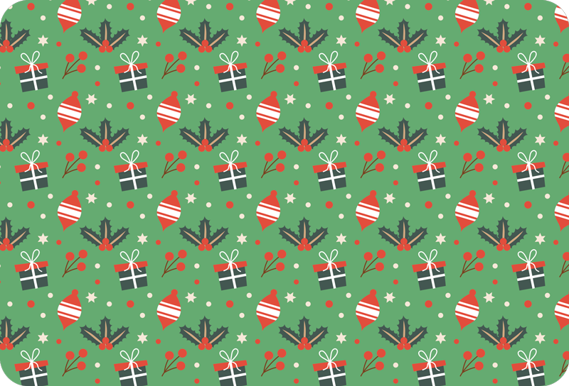 Vinyl tapijt kerstmis kerst snoep patroon groen laptop - TenStickers