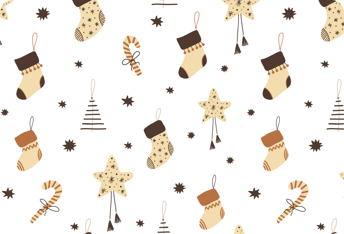 Vinyl tapijt kerstmis glinsterend cadeaupatroon - TenStickers