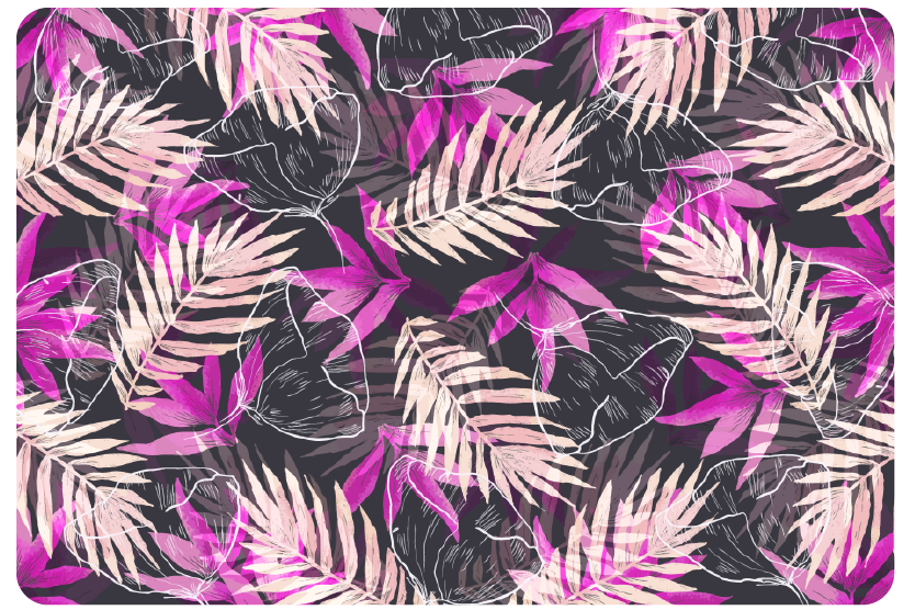 Vinyl tapijt bloemen en planten exotische bloemen - TenStickers