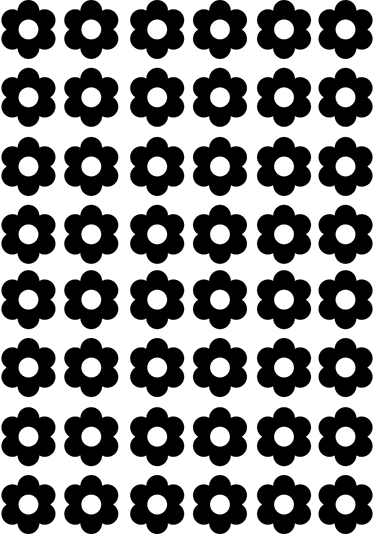 Vinyl tapijt bloemen en planten stickers bloemtekening - TenStickers