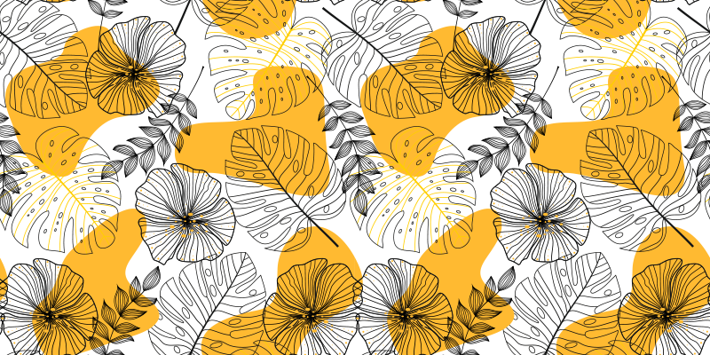Vinyl tapijt bloemen en planten flower design kallax - TenStickers