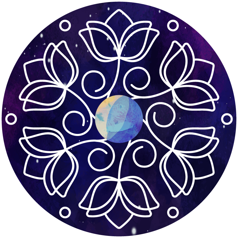Vinyl tapijt bloemen en planten lotuspatroon ontwerp - TenStickers
