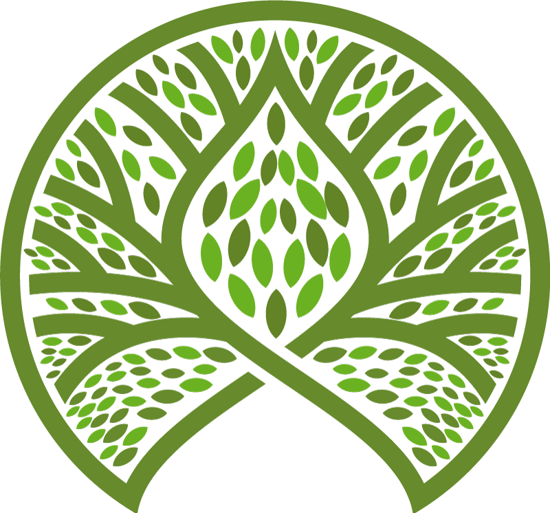 Vinyl tapijt bloemen en planten bladerige natuurembleem - TenStickers