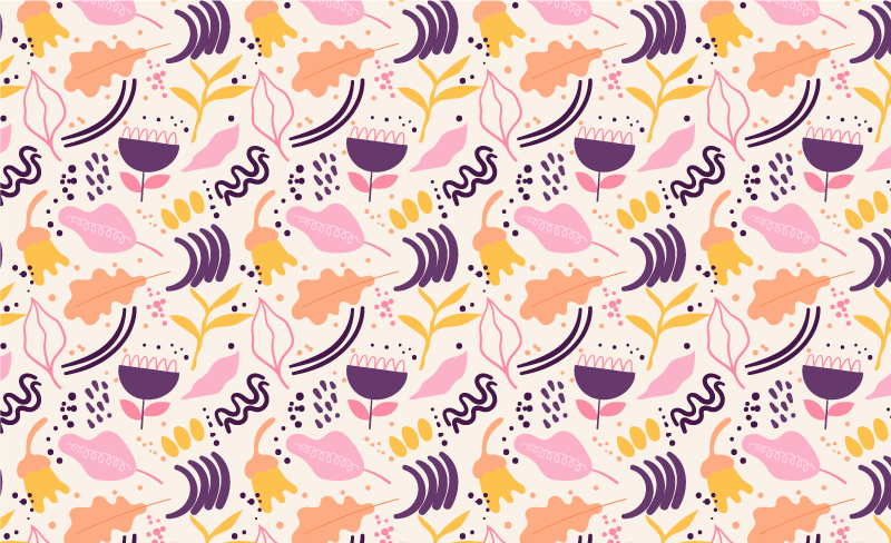 Vinyl tapijt bloemen en planten levendige bloemeninspiratie - TenStickers