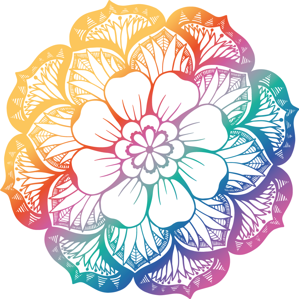Vinyl tapijt bloemen en planten levendig botanisch element - TenStickers