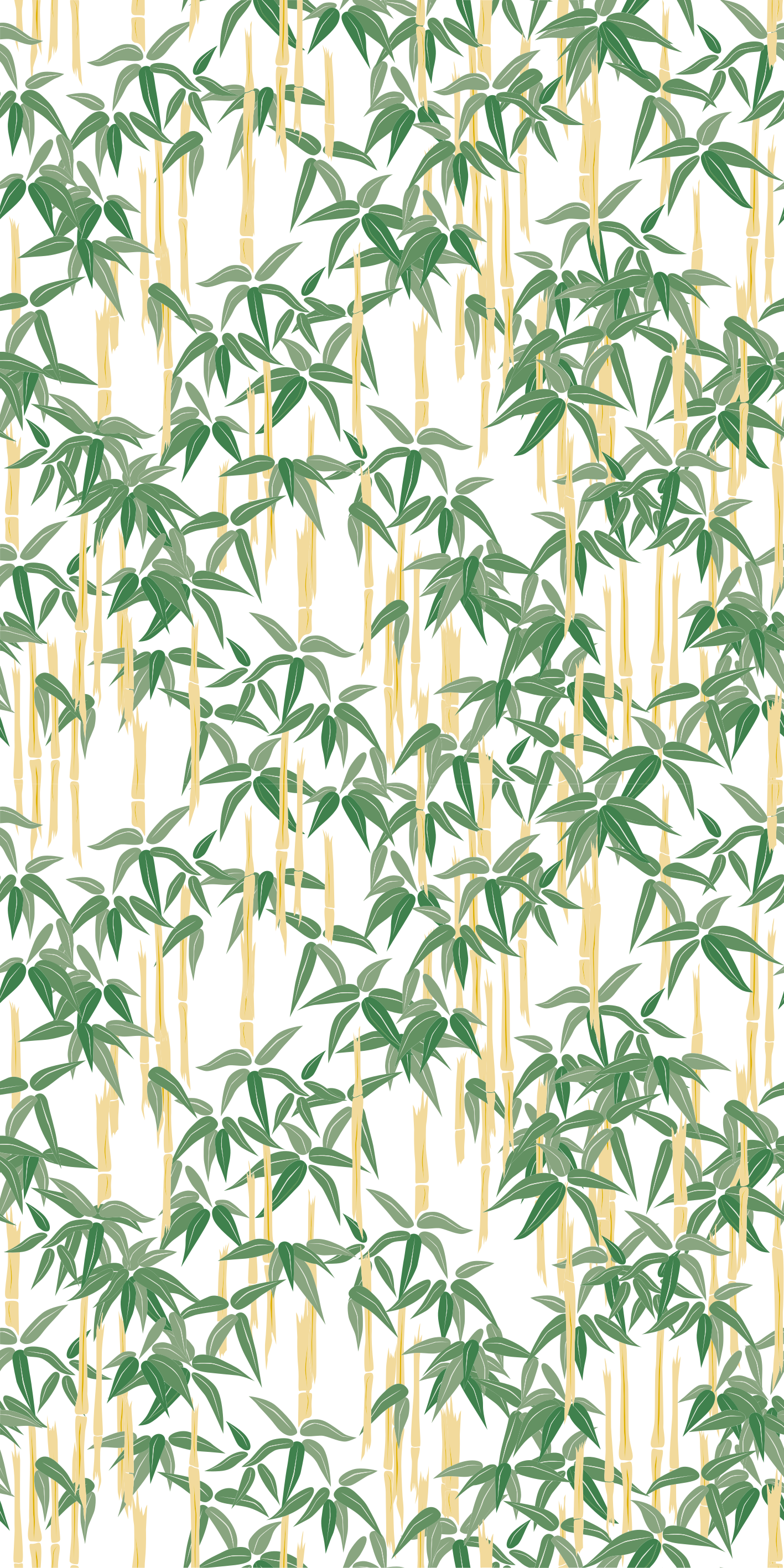 Vinyl tapijt bloemen en planten bamboetak voor raam - TenStickers