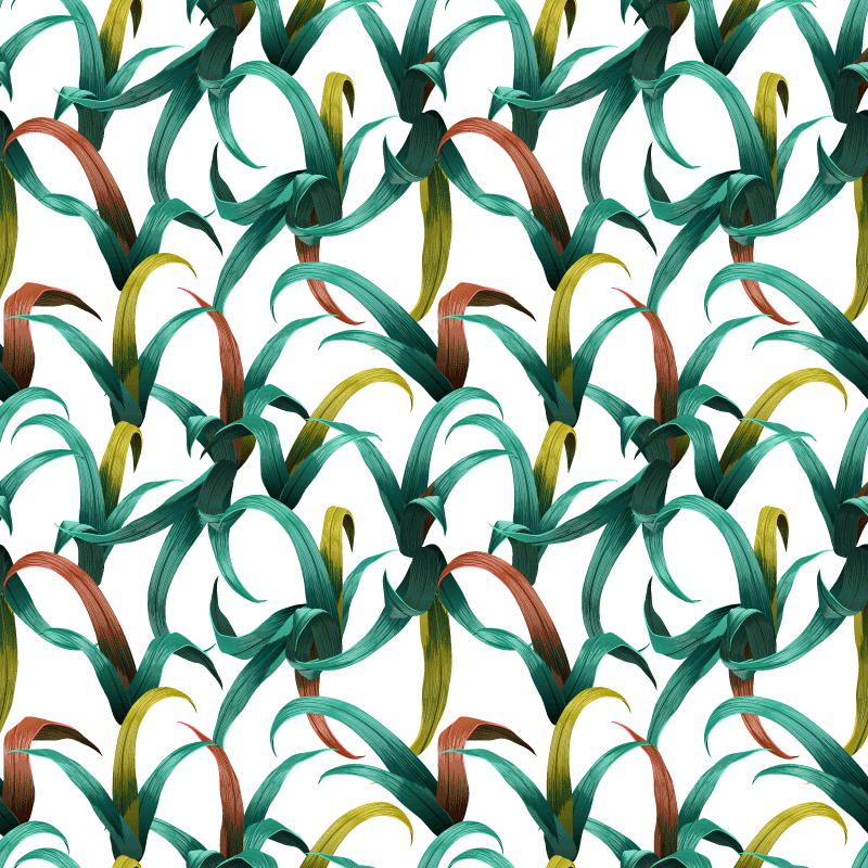 Vinyl tapijt bloemen en planten tropisch ontwerp - TenStickers