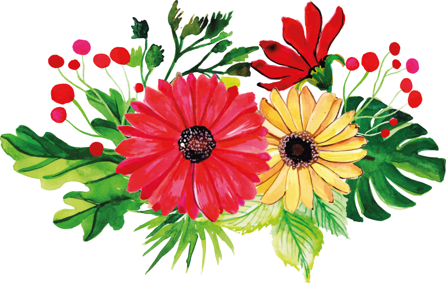 Vinyl tapijt bloemen en planten horizontaal elegant ontwerp - TenStickers