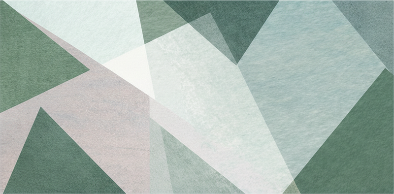 Vinyl tapijt geometrisch saliegroen patroon - TenStickers