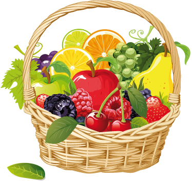 Vinyl vloerkleed keuken fruitsmand - TenStickers