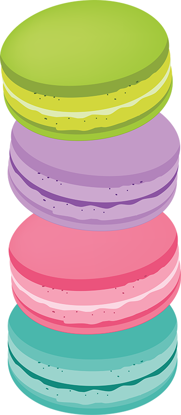 Vinyl vloerkleed keuken colorfuls macarrons - TenStickers