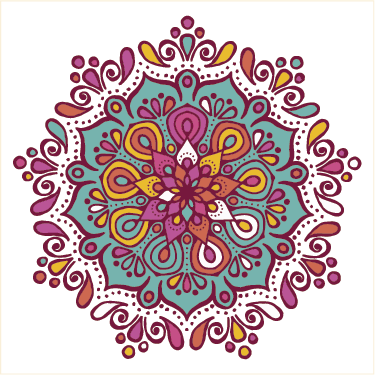 Vinyl vloerkleed keuken kleurrijke tegel mandala - TenStickers