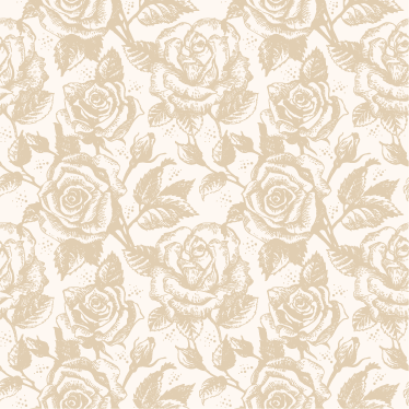 Vinyl tapijt eetkamer beige vintage rozen - TenStickers
