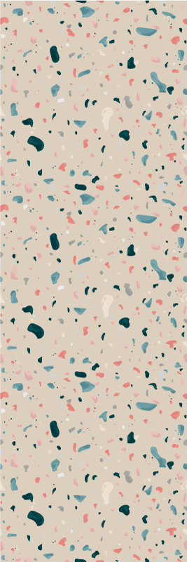 Vinyl vloerkleed keuken handgeschilderd terrazzo patroon - TenStickers