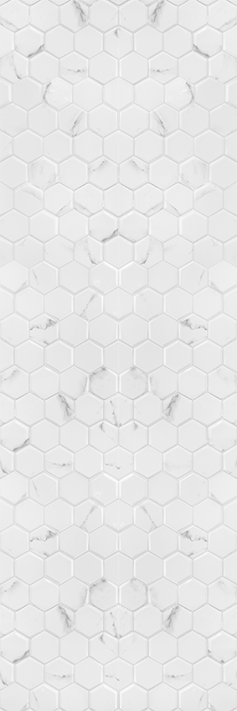 Vinyl vloerkleed keuken elegante grijze hexagontegels - TenStickers