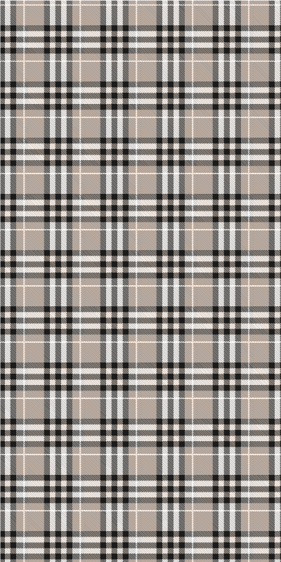 Vinyl vloerkleed keuken traditioneel grijs tartan patroon - TenStickers