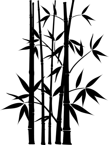Vinyl vloerkleed badkamer bamboe planten decoratie - TenStickers