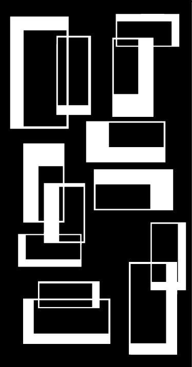 Vinyl vloerkleed badkamer minimalistische rechthoeken - TenStickers