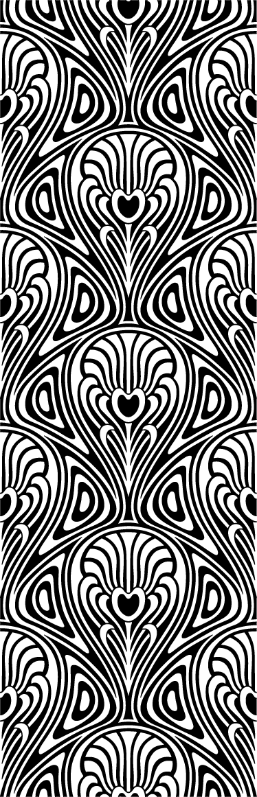 Vinyl vloerkleed badkamer art nouveau stijl - TenStickers