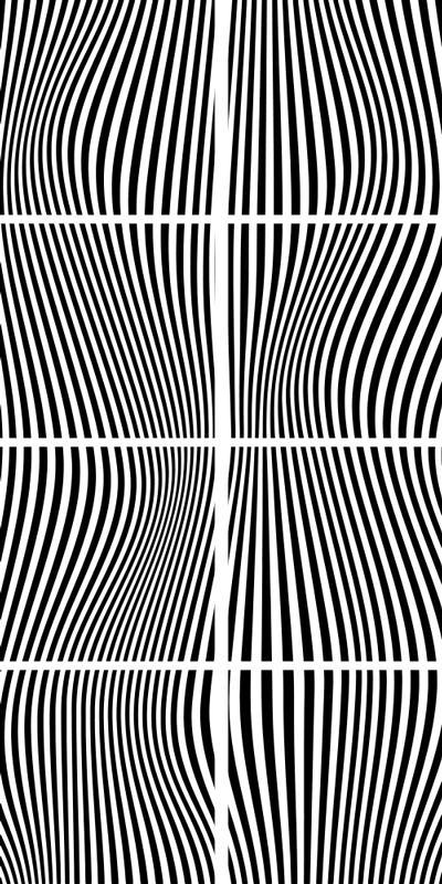 Vinyl vloerkleed badkamer vierkanten met golven - TenStickers