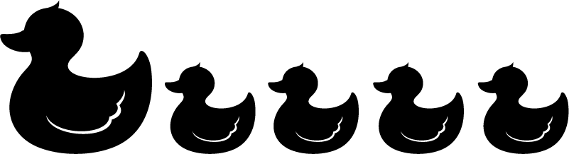 Vinyl vloerkleed badkamer gummy duck - TenStickers