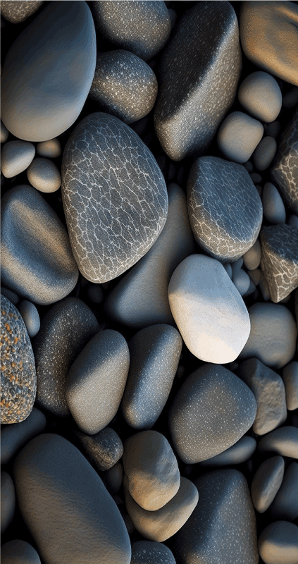 Vinyl vloerkleed badkamer ocean stones - TenStickers