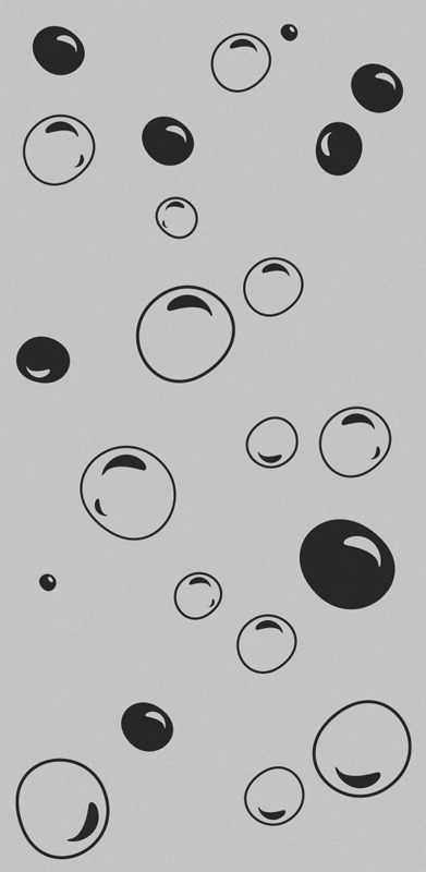 Vinyl vloerkleed badkamer bubbles douche - TenStickers