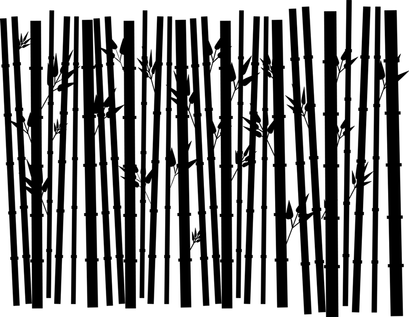 Vinyl vloerkleed badkamer bambooplanten - TenStickers