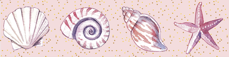 Vinyl vloerkleed badkamer zeeleven rand - TenStickers