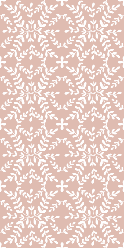 Vinyl tapijt bloemen en planten vintage sierbladeren patroon - TenStickers