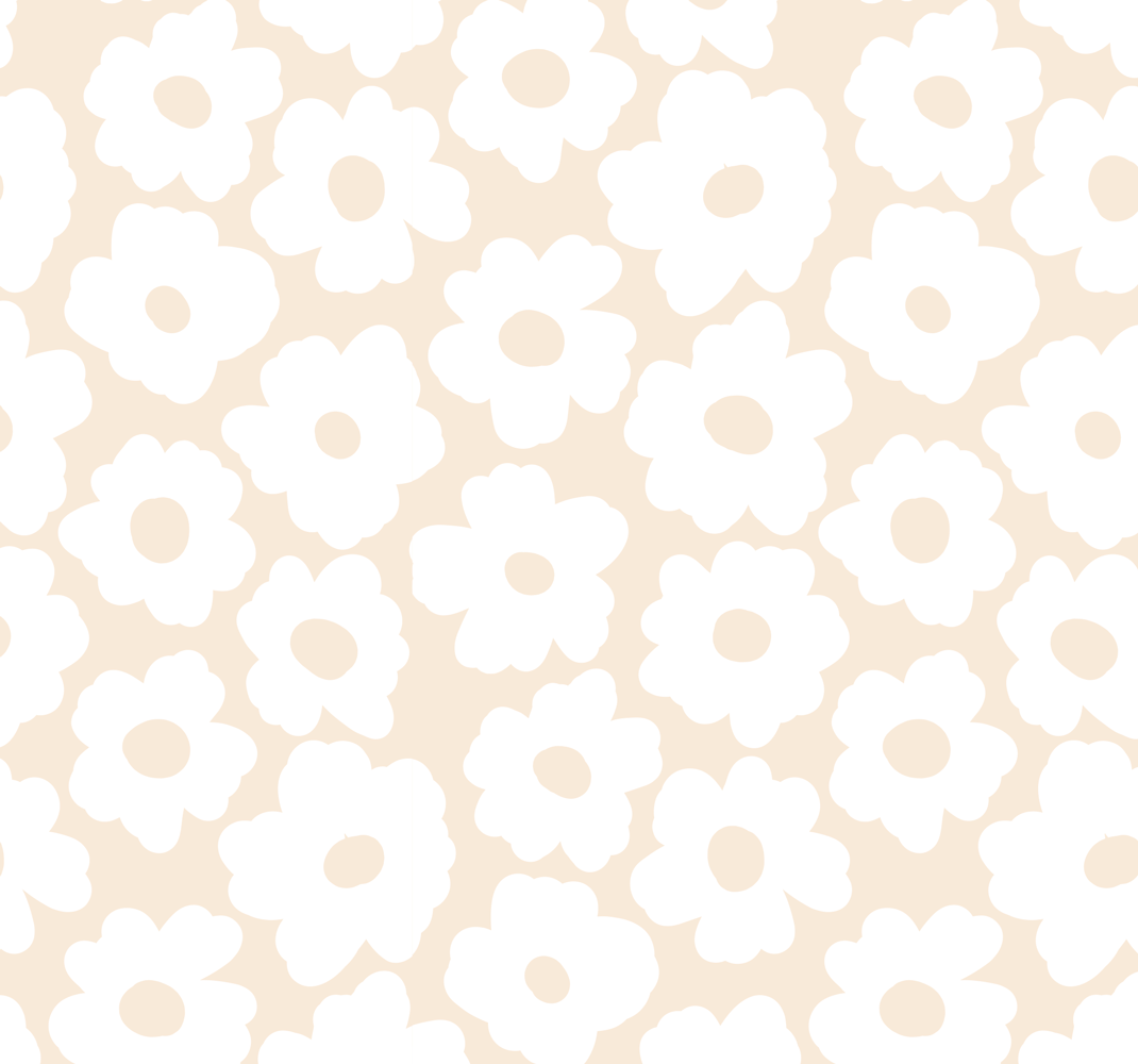 Vinyl tapijt bloemen en planten witte klaproos - TenStickers