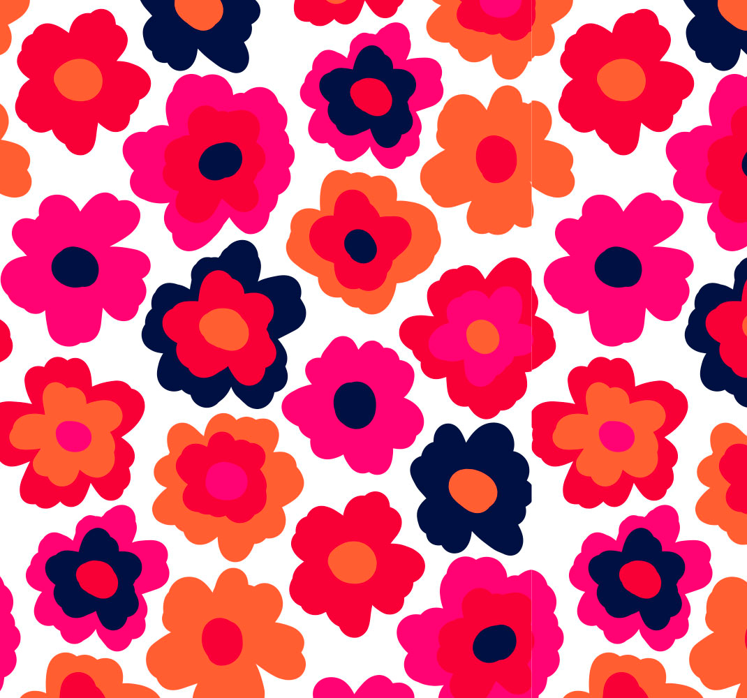 Vinyl tapijt bloemen en planten rode klaproos - TenStickers
