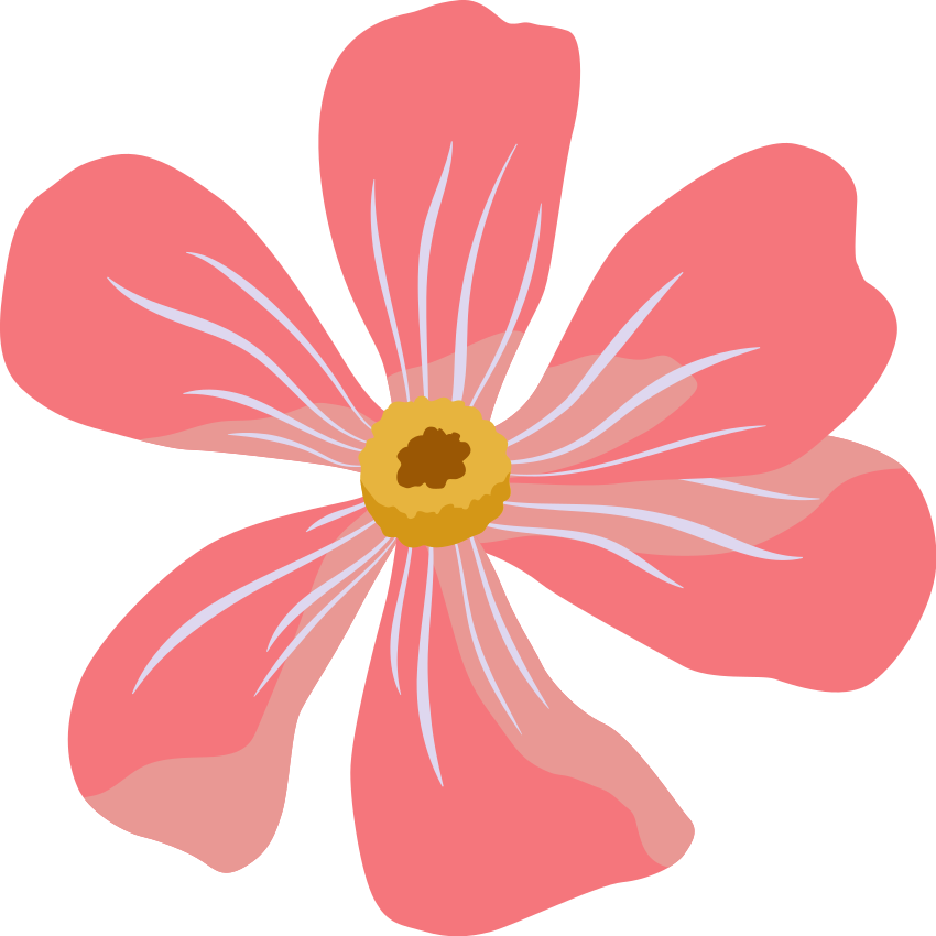 Vinyl tapijt bloemen en planten roze bloemontwerp - TenStickers