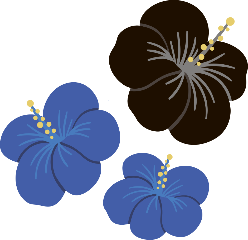 Vinyl tapijt bloemen en planten hibiscus bloemstuk - TenStickers
