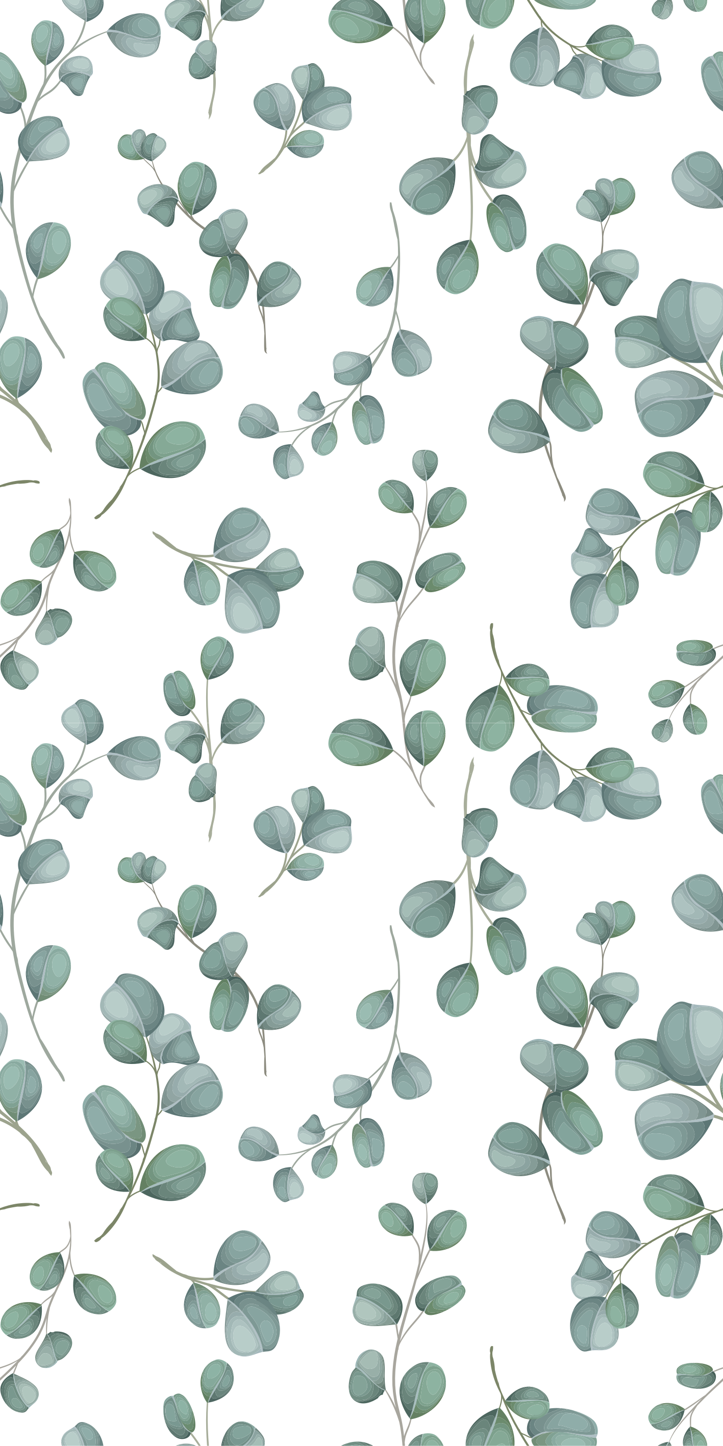Vinyl tapijt bloemen en planten eucalyptus groenery design - TenStickers