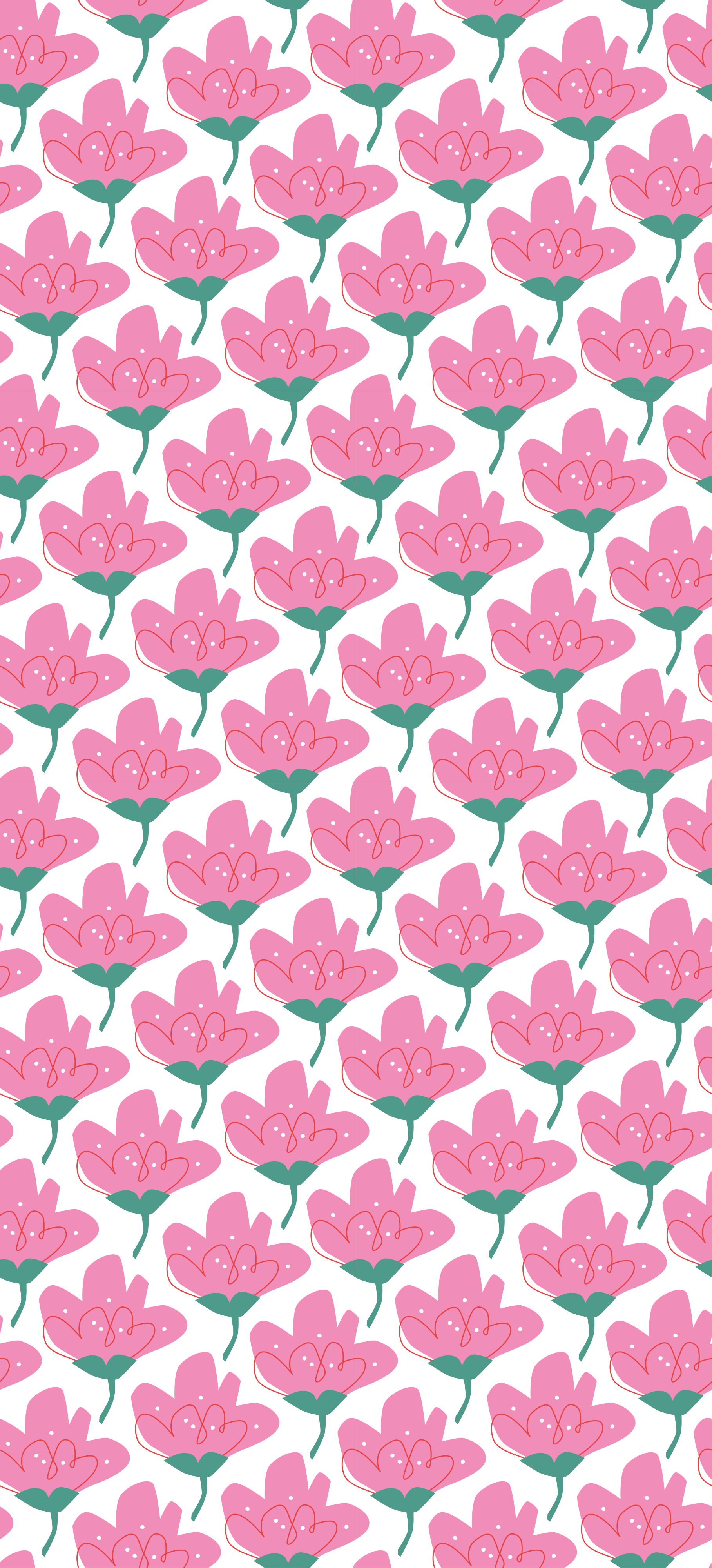 Vinyl tapijt slaapkamer met roze bloemen - TenStickers