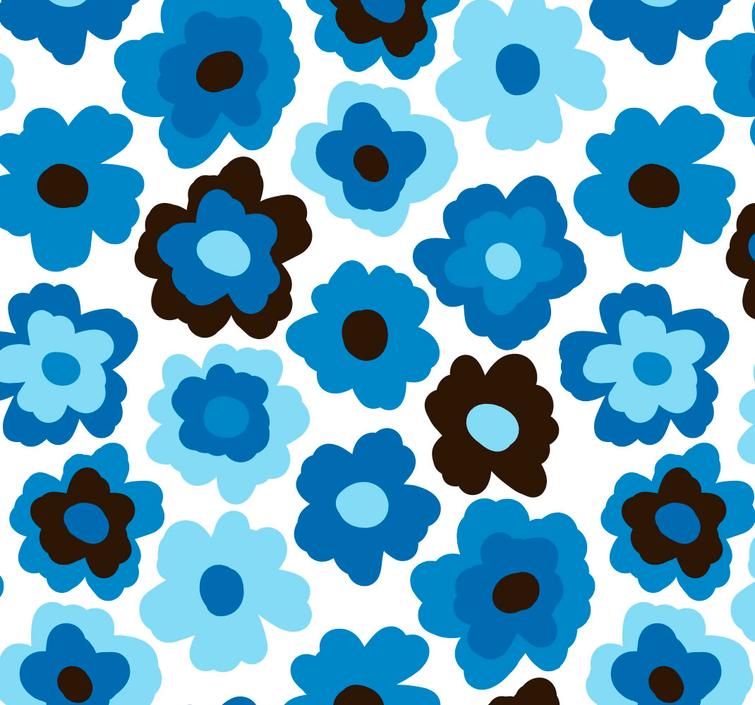 Vinyl tapijt slaapkamer blauwe papaver - TenStickers